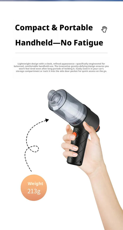 2-in-1 Cordless Car Vacuum & Air Duster Portable Rechargeable for Car & Home