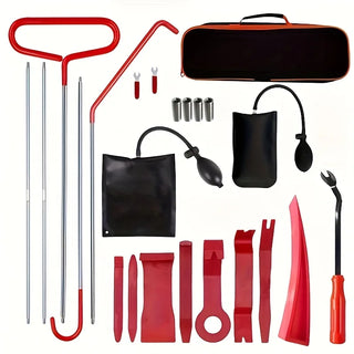 Car Door Tool Kit Inflatable Air Pump Auto Window Door Open Fixing Gripper Tools with Long Reach Kits & Carrying Bag