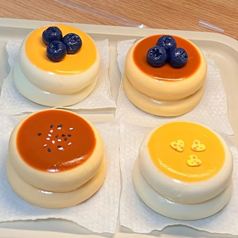 Strawberry or Blueberry Soufflé Taba Squishy Slow Rebound Fidget Toy 1 Piece
