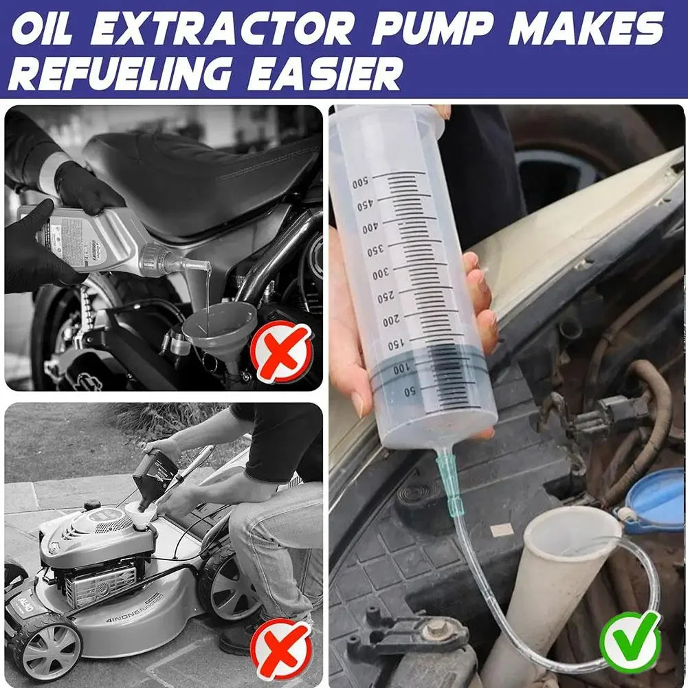 550ml Large Capacity Syringe Oil Pump Car Oil Fluid Extractor With Hose Manual Vacuum Syringe Suction Pump Extractor.,';/pi