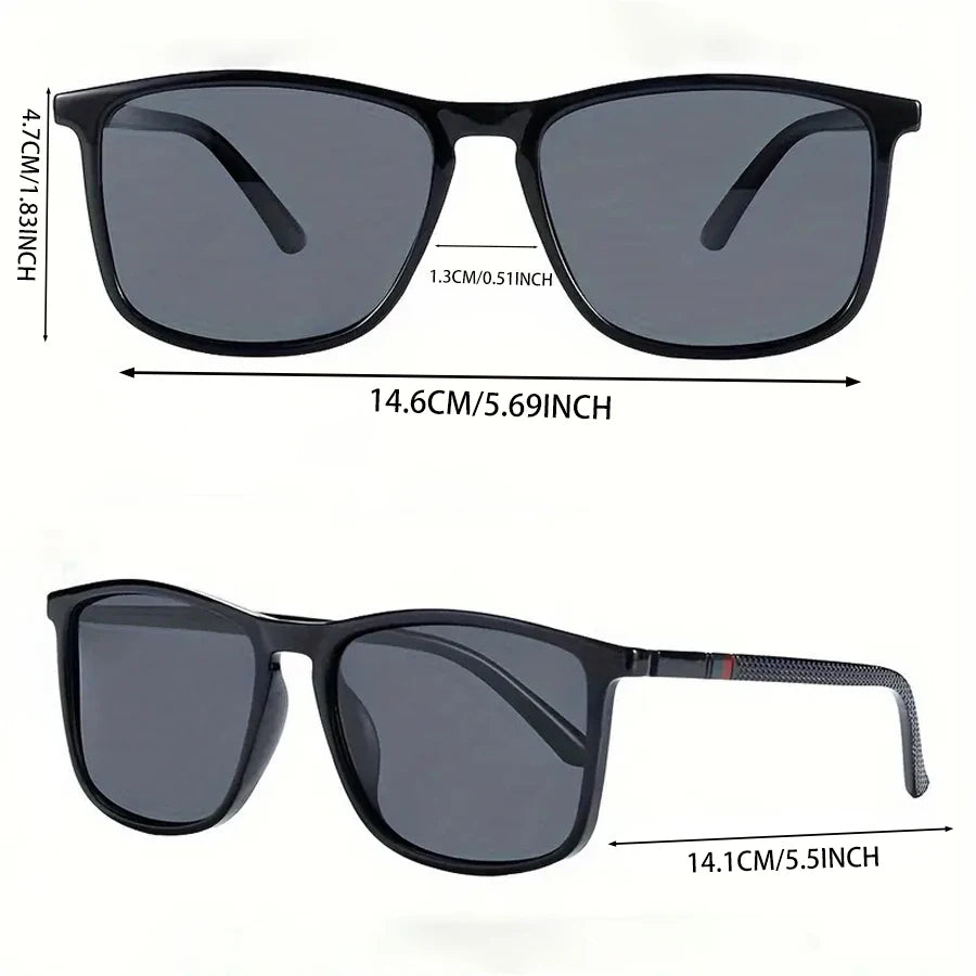 Luxury Square Vintage Sunglasses for Men & Women – 2 Pack (UV400 Protection)
