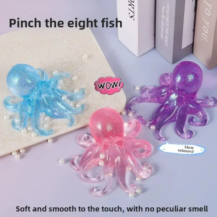 Squishy Ocean Octopus Squeeze Fidget Toy Simulation Stress Relief Slow Rebound Toy Can Be Stretched Sensory Decompression Gift