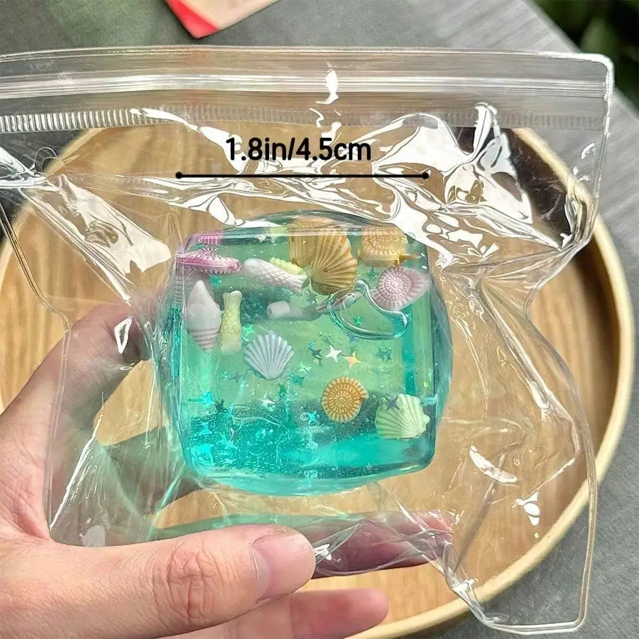 3D Cartoon Cube Squishy Toy, Slow Rising Simulation Cube Squeeze Toy, Soft Sensory Stress Ball Fidget Toy for Kids Adults Gift