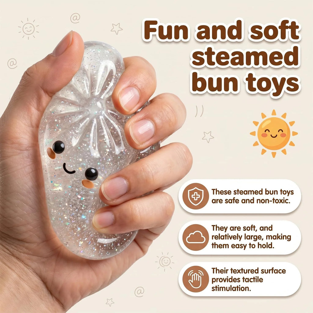 Simulation Flash Dumpling Pressure Ball Slow Rebound Soft Pinch Decompression Baozi modeling stress relief toy birthday Gifts