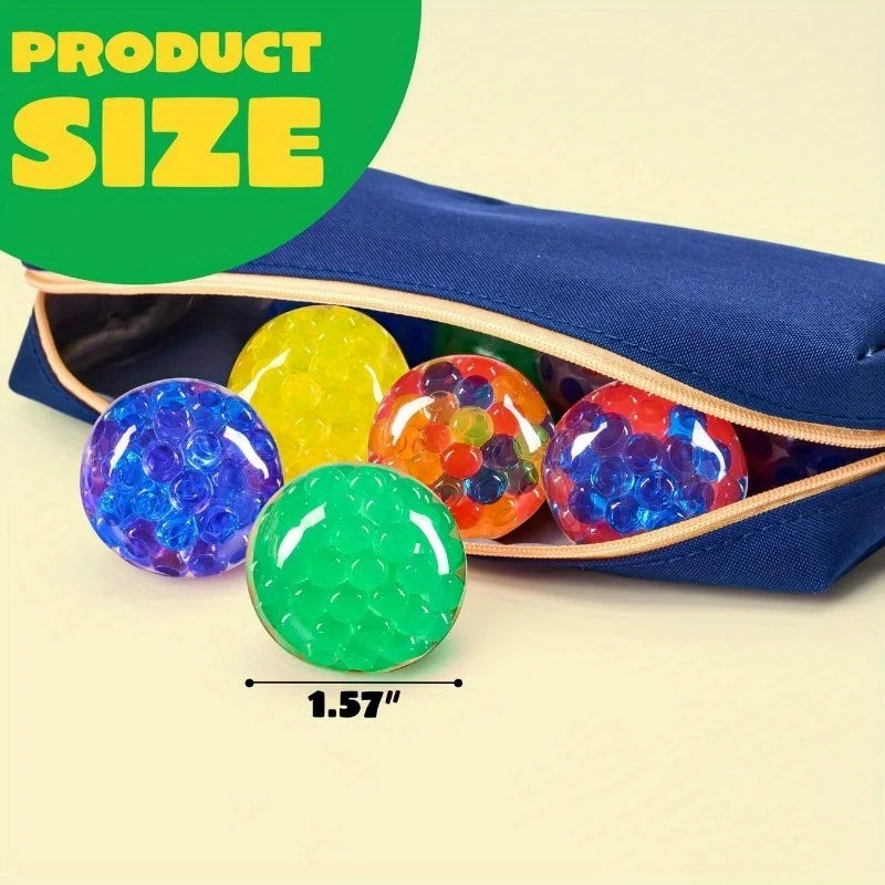 9 Pack Mini Stress Ball Random Squishy Toy Stress Relief Ball Relieve Work Anxiety Exercise Hand Flexibility Party Favors