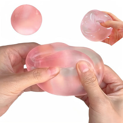 Pink & Blue Maltose Squishy Toys – Soft Transparent Slow Rebound Sensory Decompression Toy