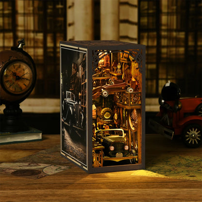 Robotime Book Nook Kit Classic Car F1 DIY Wooden Puzzle Bookshelf Insert Decor Gift Adults Teens
