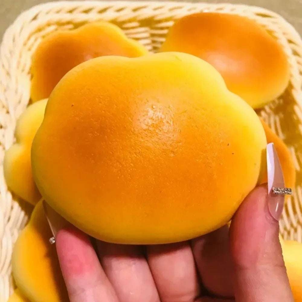 Squishy Caramel Color Cloud Bread Squeeze Toy Stress Relief Slow Rising Sensory Fidget Toys for Kids and Adults Relaxing Gifts