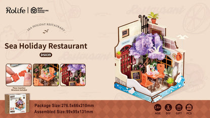 Robotime Rolife Miniature Dollhouse Kit for Kids Girls Wooden Toy Building Set Family Gift 4 Designs