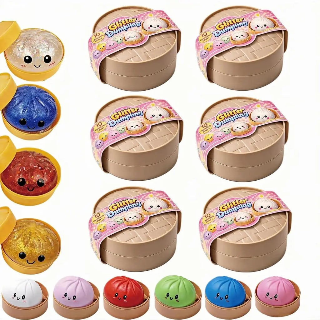 Glitter Dumpling Squishy 2026 New Dumpling Squishy Mystery Box - 10 Colors Random Mystery Gift Box, More Surprises (Random -1PC)