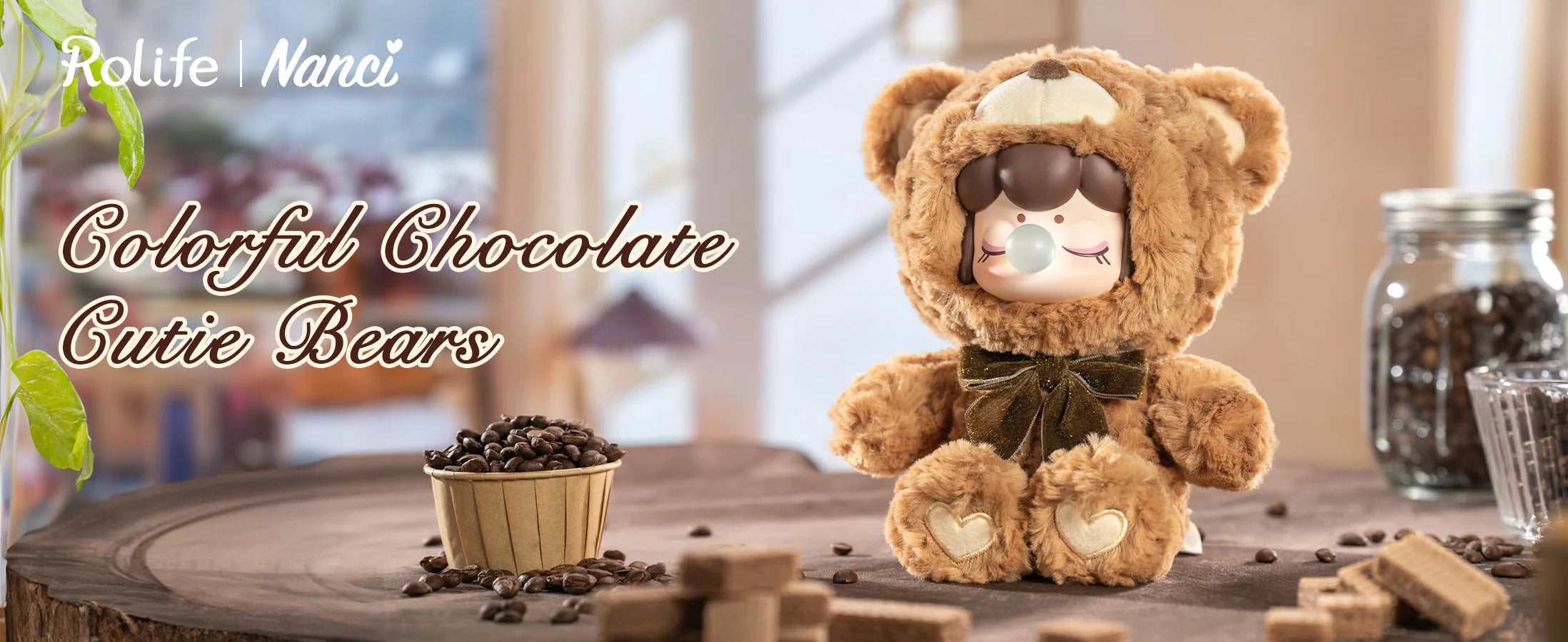 Robotime Rolife Nanci Chocolate Colorful Plush Bear Series Blind Box Handmade Decoration Surprise Box Children's Christmas Gifts