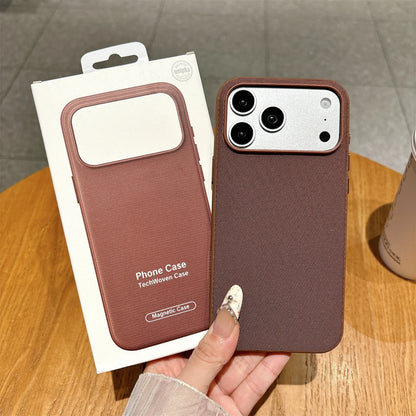 Magnetic Woven Phone Case for iPhone 18 17 16 15 Pro Max MagSafe Cover