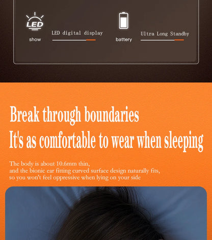 SK Sleep Headphones Bluetooth 5.3 Ultra-Thin Invisible Wireless Earbuds Waterproof Sport Button Control