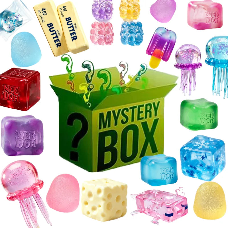 NeeDoh Nice Cube Surprise Blind Box Anti-Stress Decompression Squishy Cube Toy