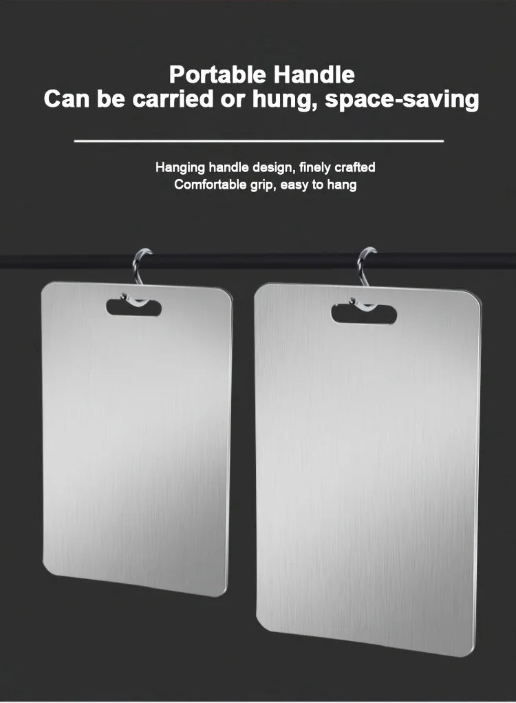 Stainless Steel 3pcs Cutting Boards - BPA-Free Dishwasher Safe Non-Slip Kitchen Boards w/Juice Groove 2030
