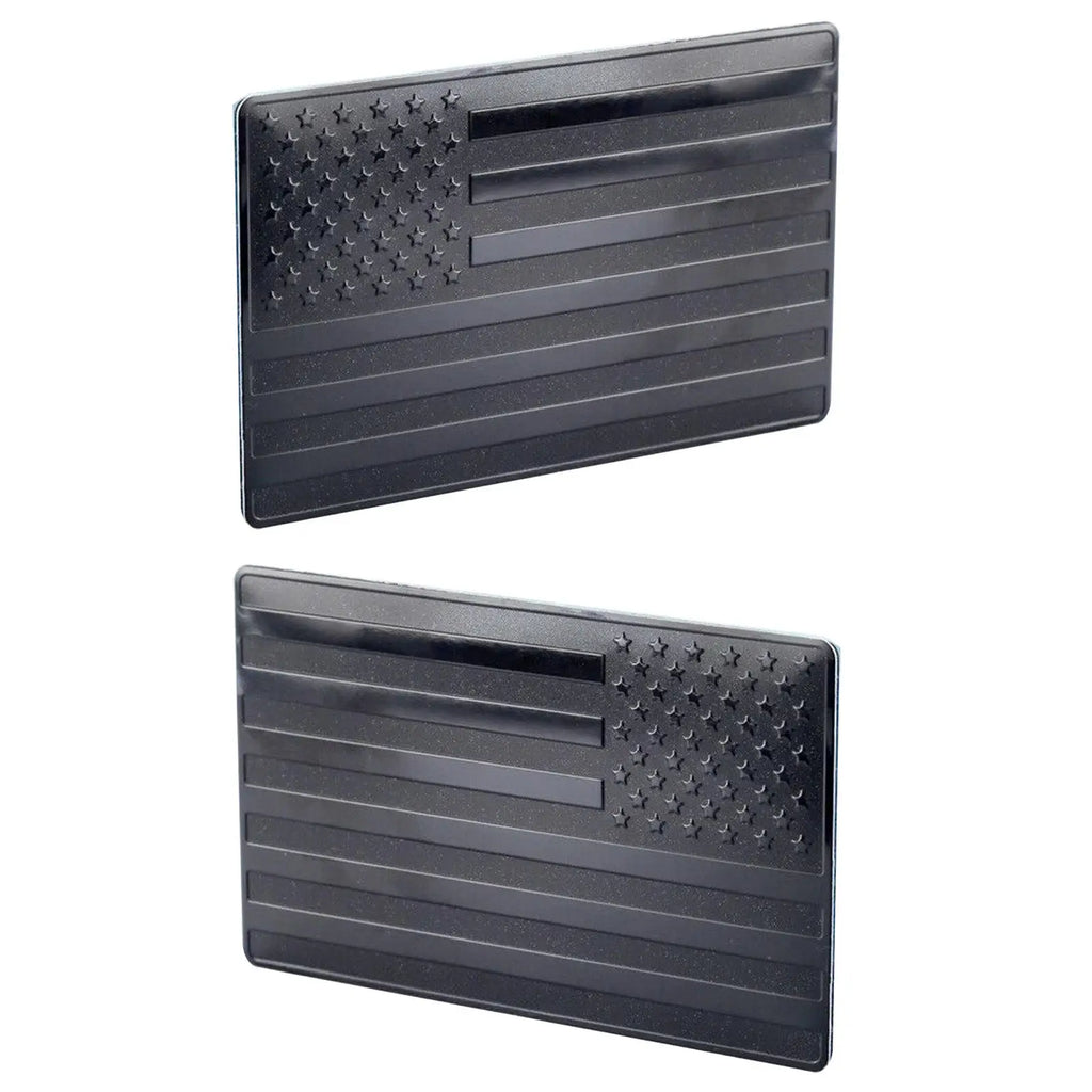 Durable Aluminum American Flag Decal 2Pcs Never Fade Scratch Proof Car Sticker 3D USA Flag Emblem For Truck Motorcycle 12x7.5cm