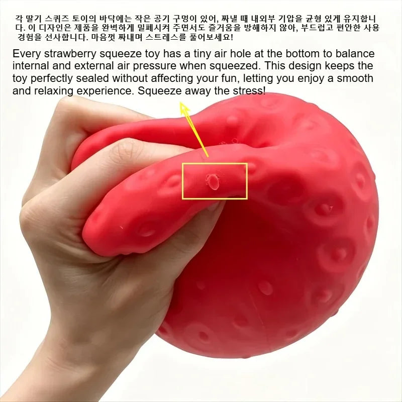 Super Jumbo Strawberry Squishy Toy Slow Rising Simulated Strawberry Antistress Anti-Anxiety Fidget Toy for Adults Friends Gifts