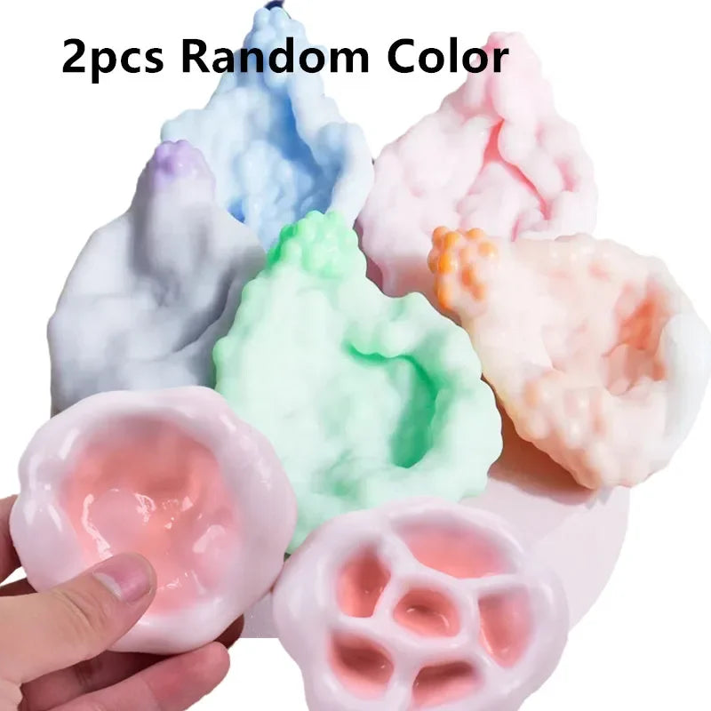 Shapeable Vacuum Squishies Sand Ball Grape Stress Ball Stress Relief Noisy Ball Desktop Squeezing Soothing Toy Birthday Gift