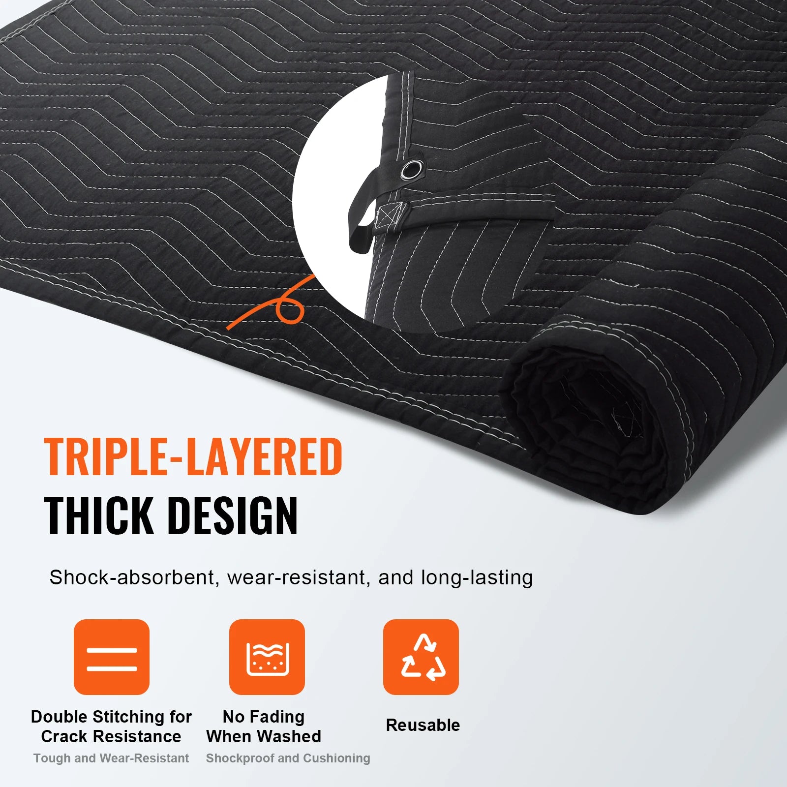 Sound Dampening Blanket 96x80 - Studio Acoustic Noise Blocking with Grommets