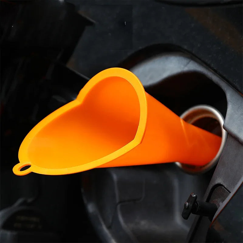 Car Long Stem Funnel Gasoline Oil Fuel Filling Tool Anti-splash Plastic Funnel Motorcycle Refueling Tools Auto Accessories