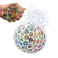 Stress Relieve Rainbow Squeeze Toys Rainbow Mesh Ball Stress Squeeze Grape Toys Soft Elastic Anxiety Relief Stress Ball