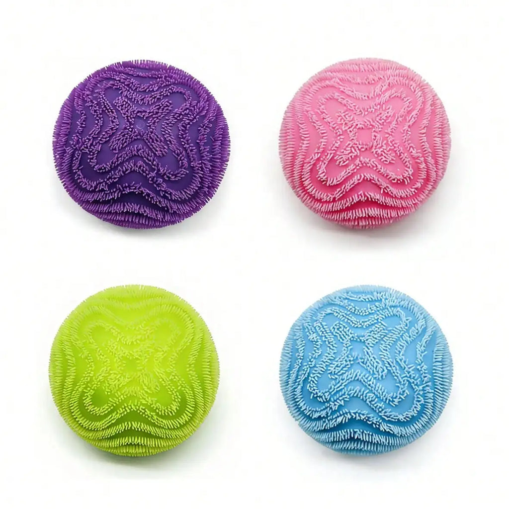 Fuzz Ball Sensory Squeeze Toy NeeDoh Sensory Squeeze Toy Wonder Waves Textured Stress Relief Fidget Ball