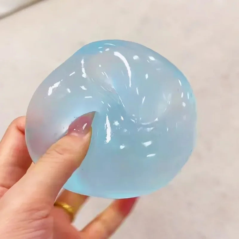 Pink & Blue Maltose Squishy Toys – Soft Transparent Slow Rebound Sensory Decompression Toy