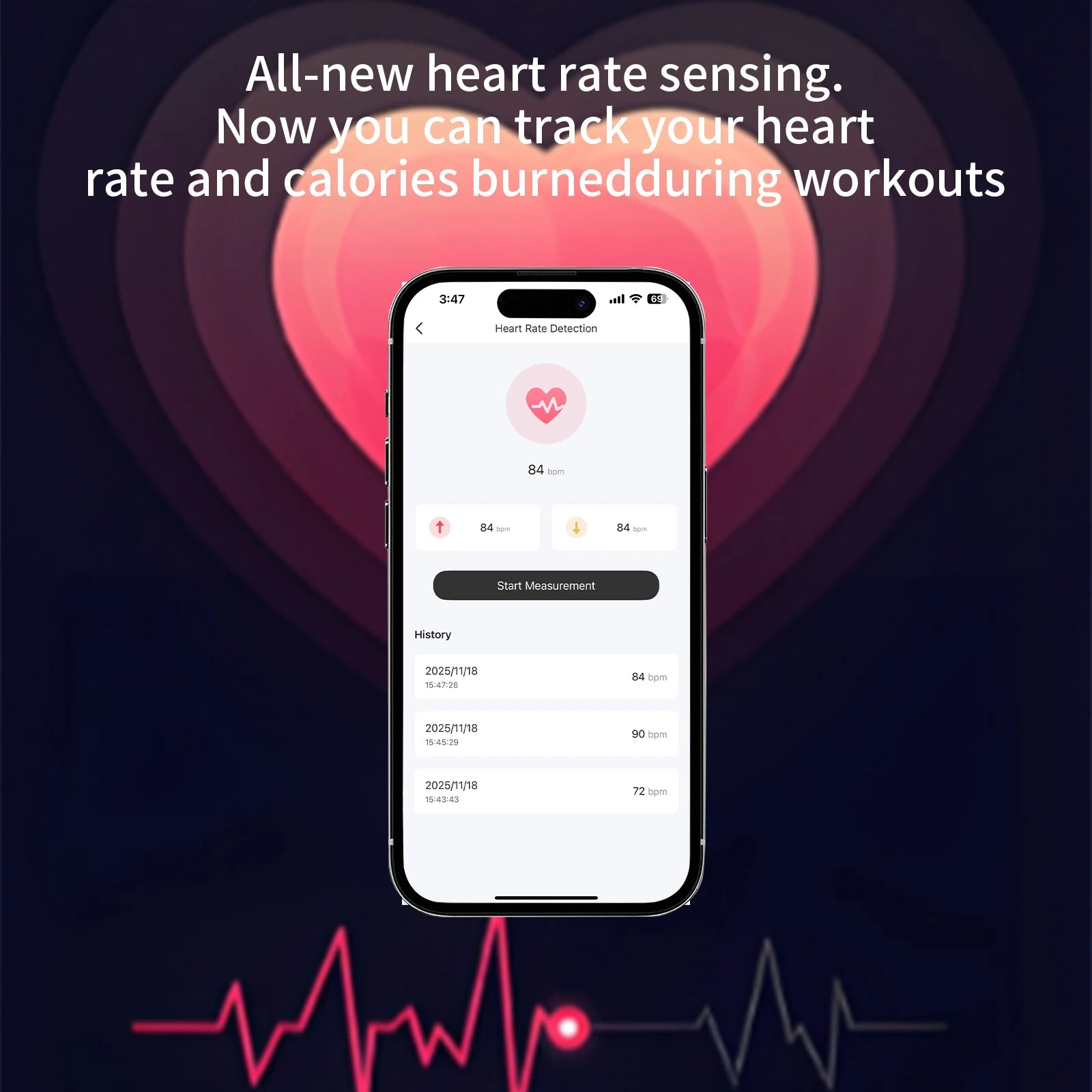ZZLOVE Pro 3 Wireless Earbuds – Heart Rate Monitor, Noise Cancelling, Waterproof Sport Earphones