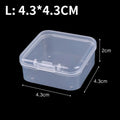 60/6PCS Mini Storage Box Transparent Plastic Jewelry Storage Box Container Portable Earring Ring Earplugs Packaging Storage 2042