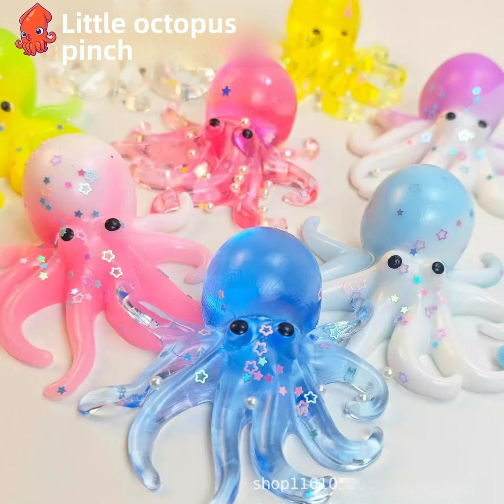 Squishy Ocean Octopus Squeeze Fidget Toy Simulation Stress Relief Slow Rebound Toy Can Be Stretched Sensory Decompression Gift