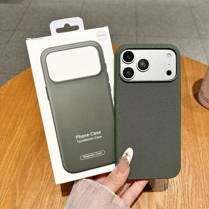 Magnetic Woven Phone Case for iPhone 18 17 16 15 Pro Max MagSafe Cover
