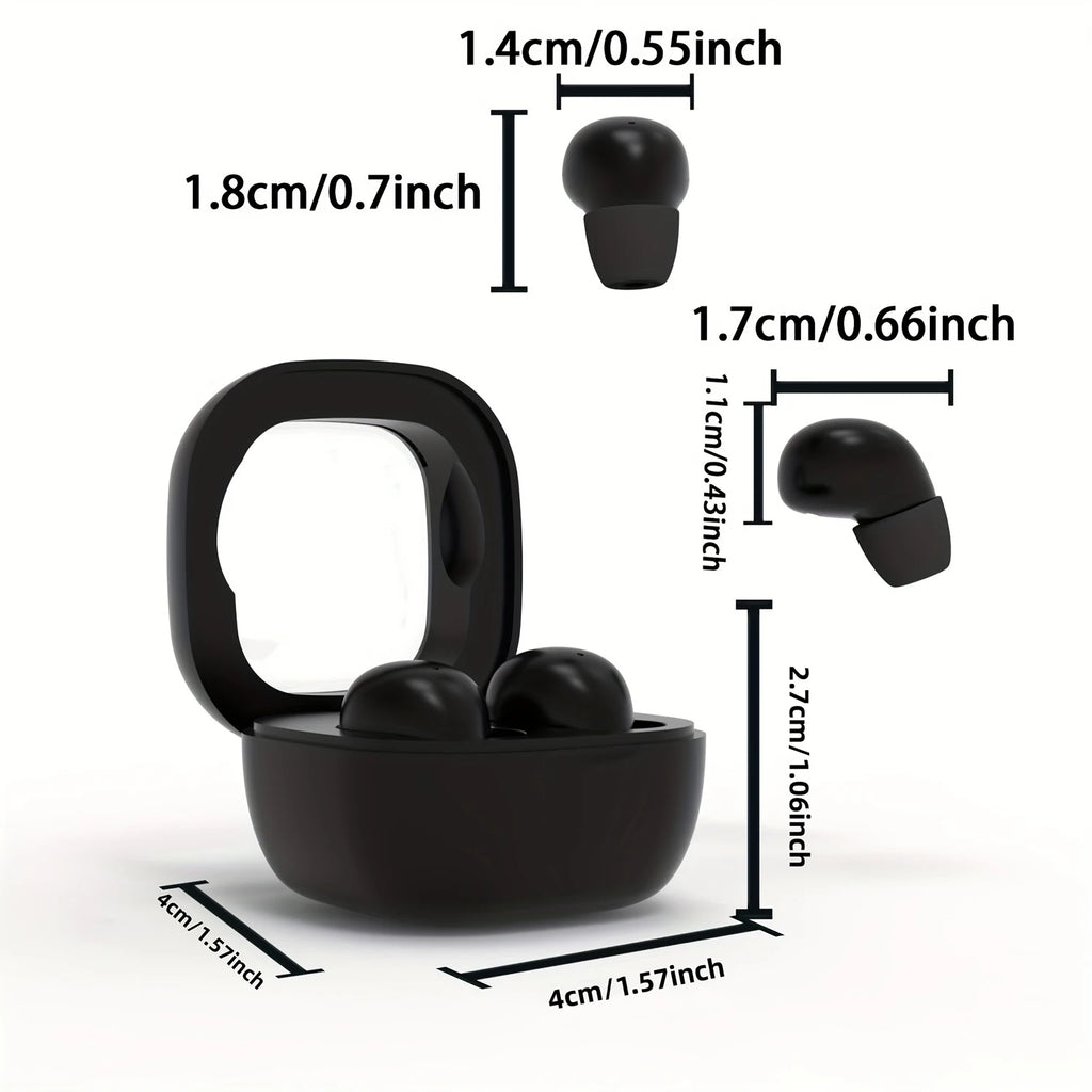 SHUKE SK19 Mini Invisible Earbuds Bluetooth 5.3 – Sleep & Sport, IPX5 Waterproof, 480H Standby