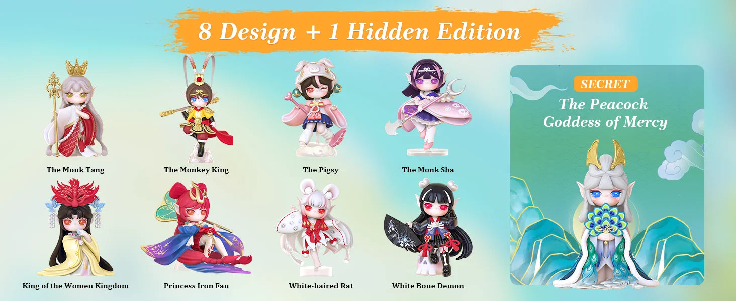 Rolife Suri Blind Box Suri's Journey to the West Action Figure Collectible Doll Toys Surprise Box Gift for Kids Friends Adults
