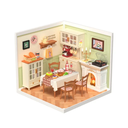 Robotime DIY Miniature Dollhouse Kit Supply Store with LED Lights Birthday Gift Adults Teens