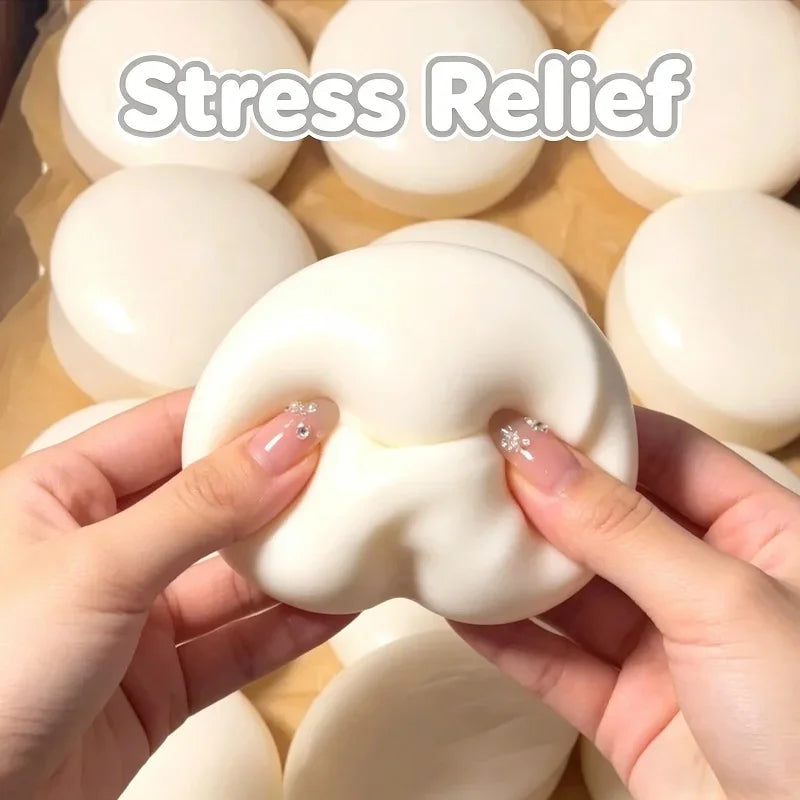 Squeeze Toys Milk Cake Squeeze Taba Soft Toy, Cute Milky White Squeeze Toy, Finger Toy, Stress Relief Toy, Soft Girl Birthday Gift Toy