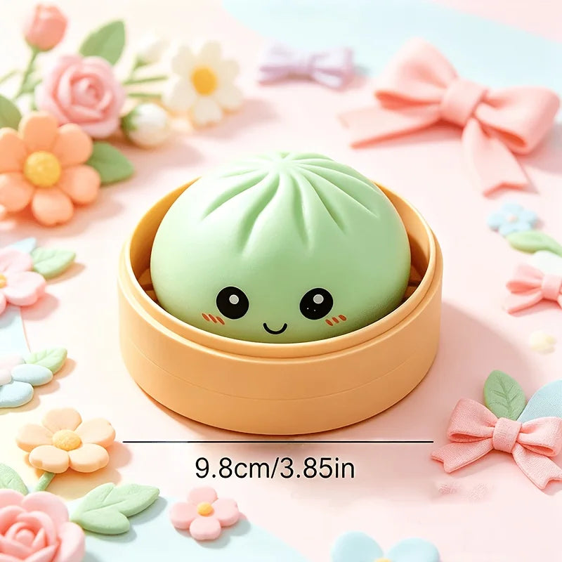 2026 New Style Simulated Super Soft Steamed Bun Gift Cute Squishy Squeeze Desk Decor for Anxiety Relief Fluffy Slow Rebound Squishies Pocket Stress Helper