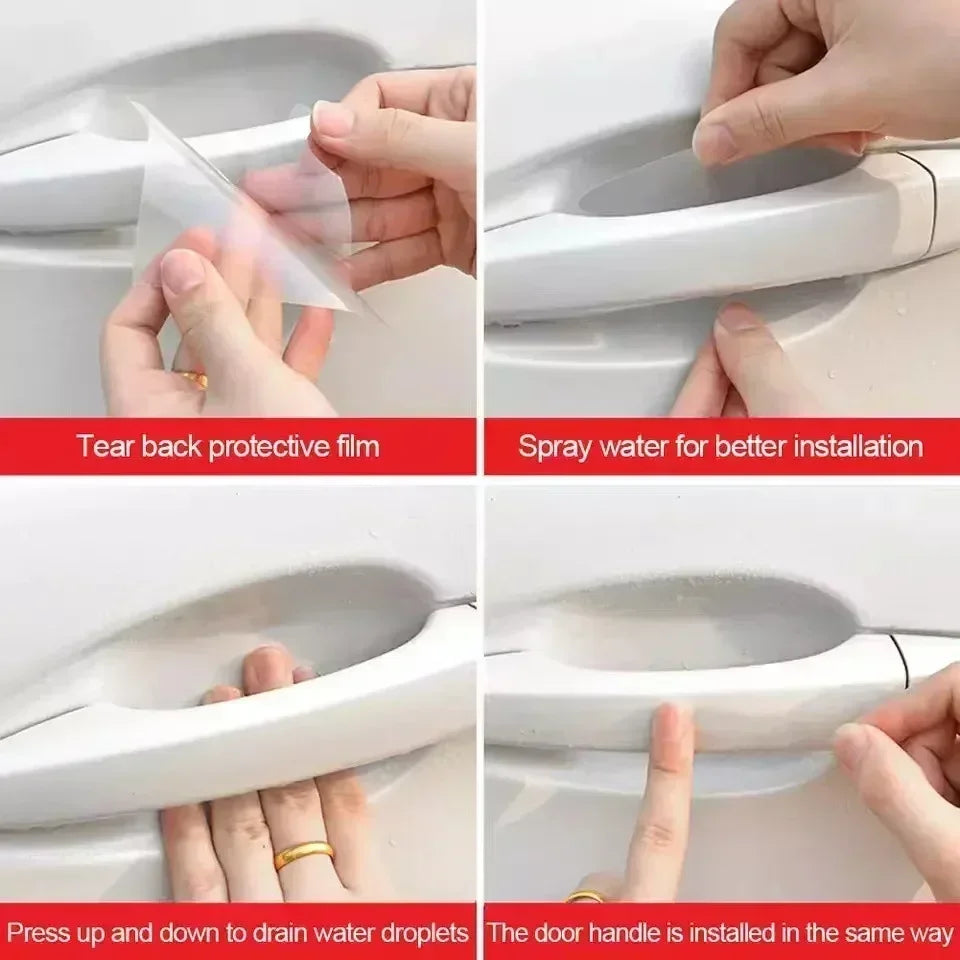 8pcs/set of Door Handle Stickers, Scratch-resistant Handles, Bowl Stickers, Decorative Films, Car Protective Equipment