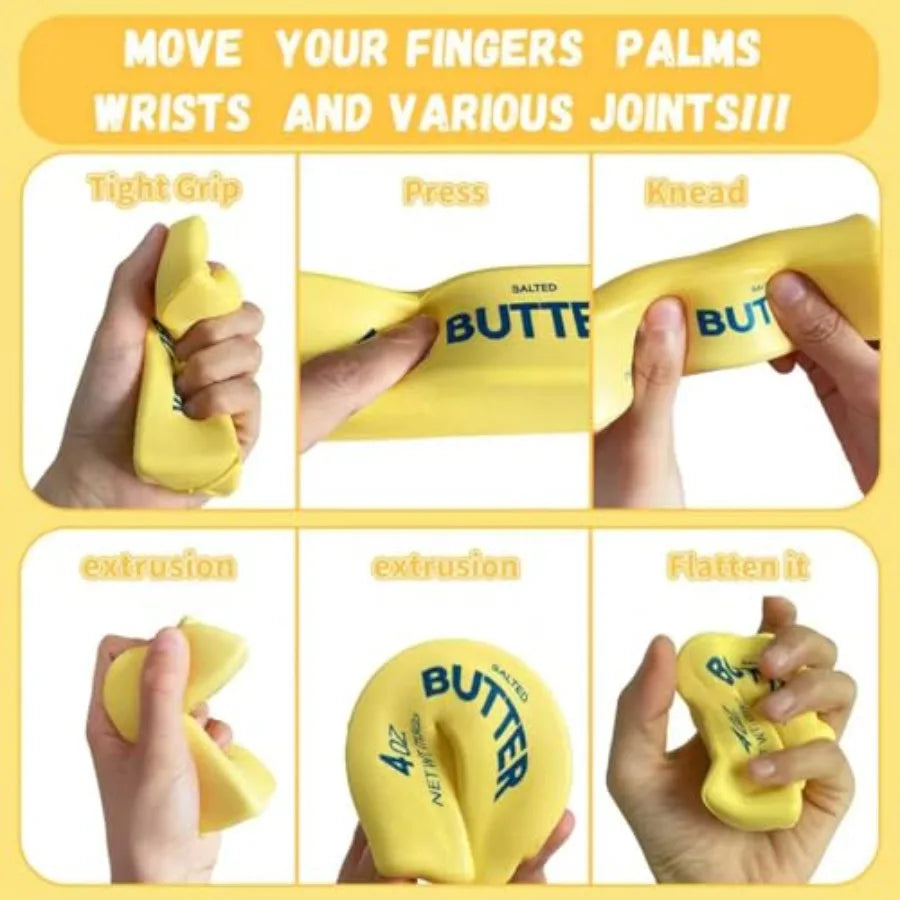 New product tasting price Slow Rebound Cute Butter Squeeze Stress Balls, 2026 New Realistic Soft Butter Stick Fidget Toy, Slow