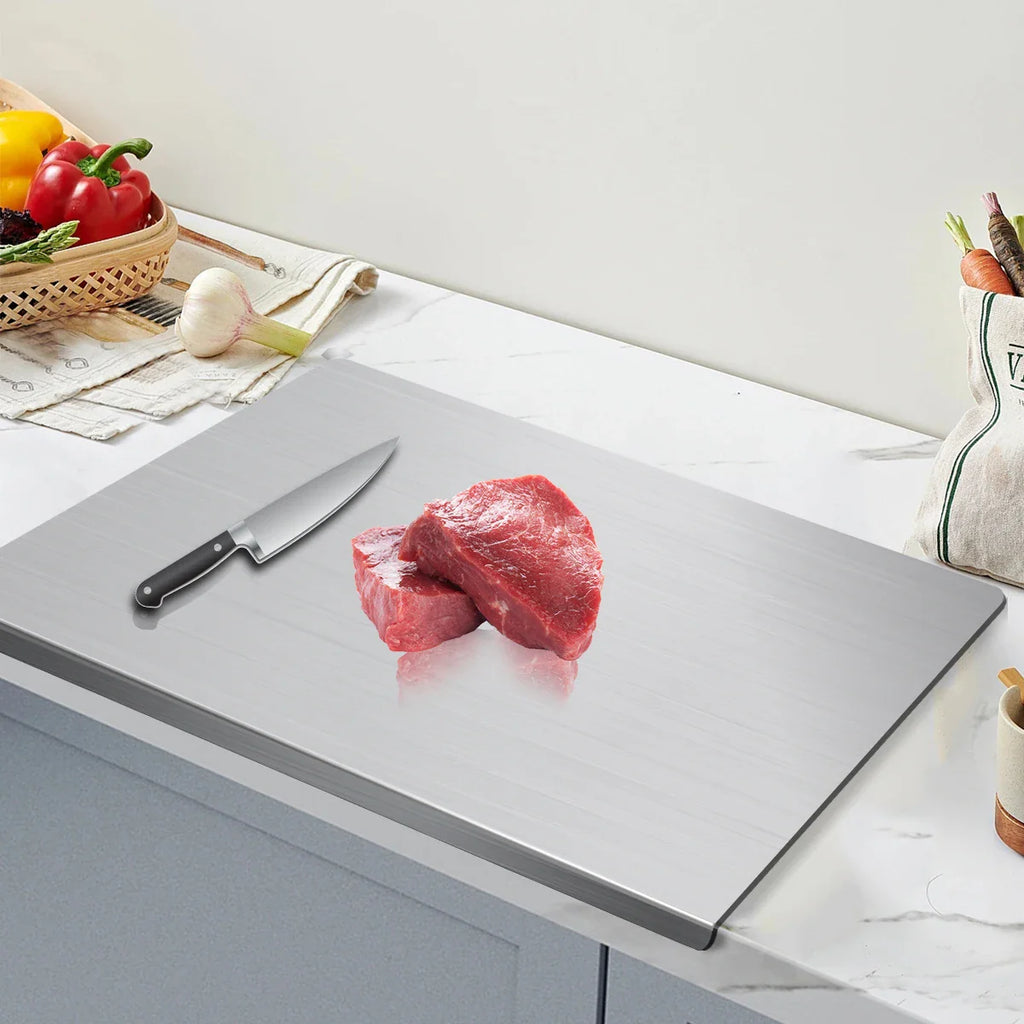 304 Stainless Steel Cutting Board Butcher Block Household Rolling Board Kitchen Supplies Food Preparation Meal Prep Tools