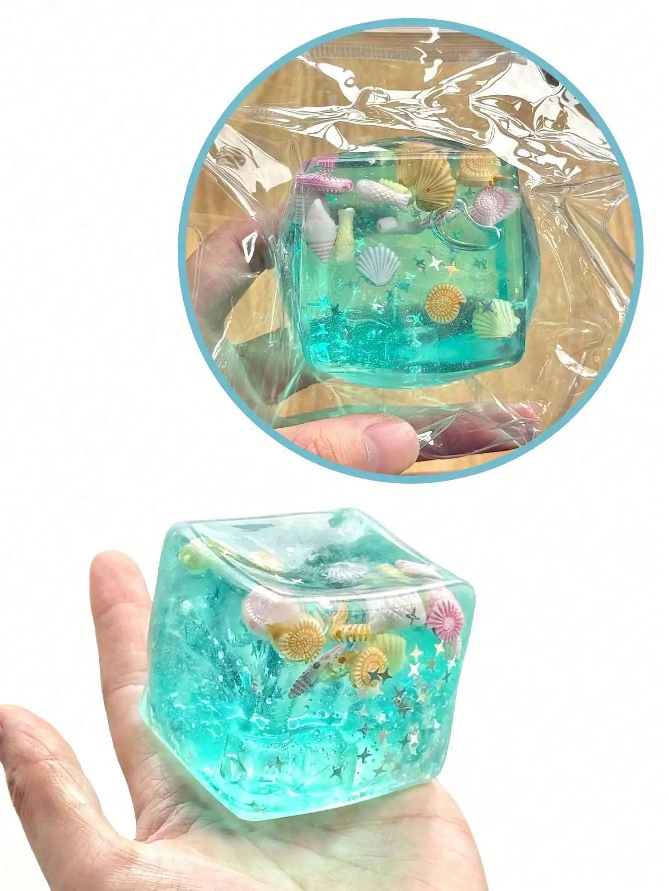 3D Cartoon Cube Squishy Toy, Slow Rising Simulation Cube Squeeze Toy, Soft Sensory Stress Ball Fidget Toy for Kids Adults Gift