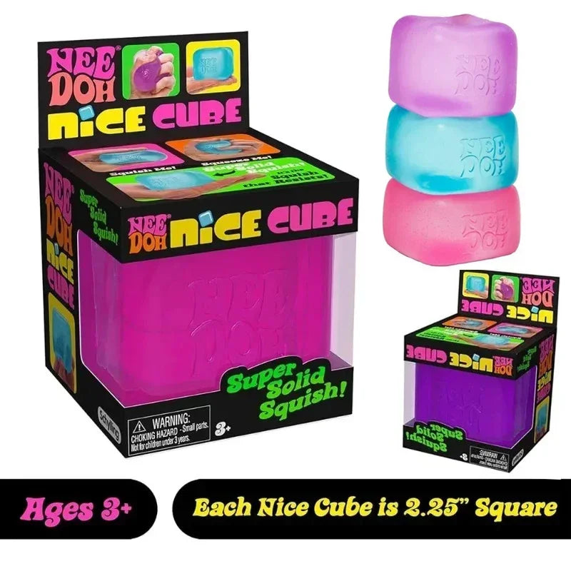 2026 Hot Schylling Needoh Nice Cube Stress Relief Sensory Toy for ADHD Focus and Anxiety Unisex Fidget Tool Soft Squishy Desk
