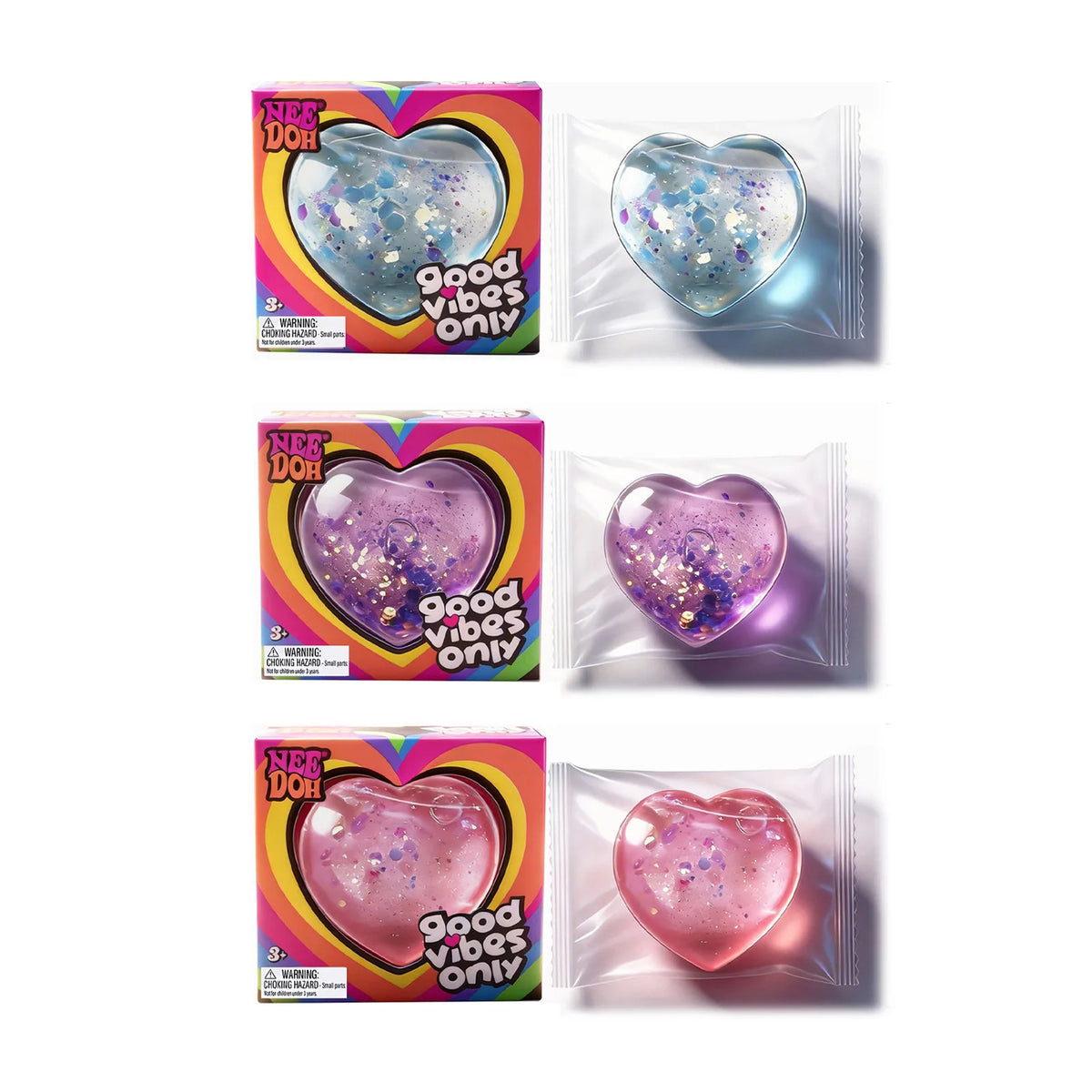 Heart Shaped Squishy Fidget Toy Soft Fast Rebound Sensory Squeeze Pink Blue Purple