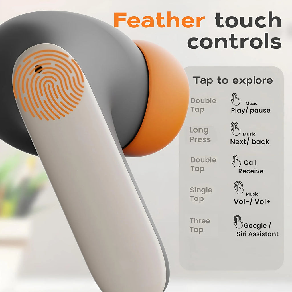 TWS Wireless Earphones Bluetooth 5.4 – ENC Noise Cancelling, Ultra-Low Latency, Waterproof (Sivir)