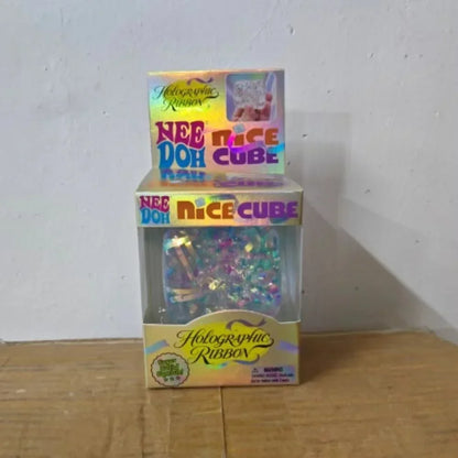Holographic Ribbon Squishy Fidget Toy, Squeeze, Knead & Stretch, 1 Piece