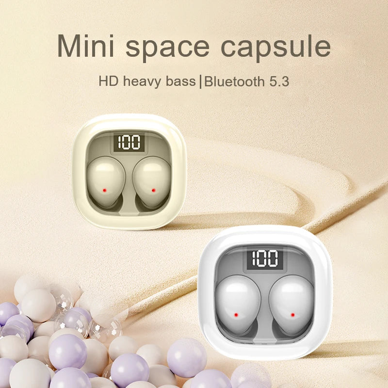 SHUKE SK19 Mini Invisible Earbuds Bluetooth 5.3 – Sleep & Sport, IPX5 Waterproof, 480H Standby