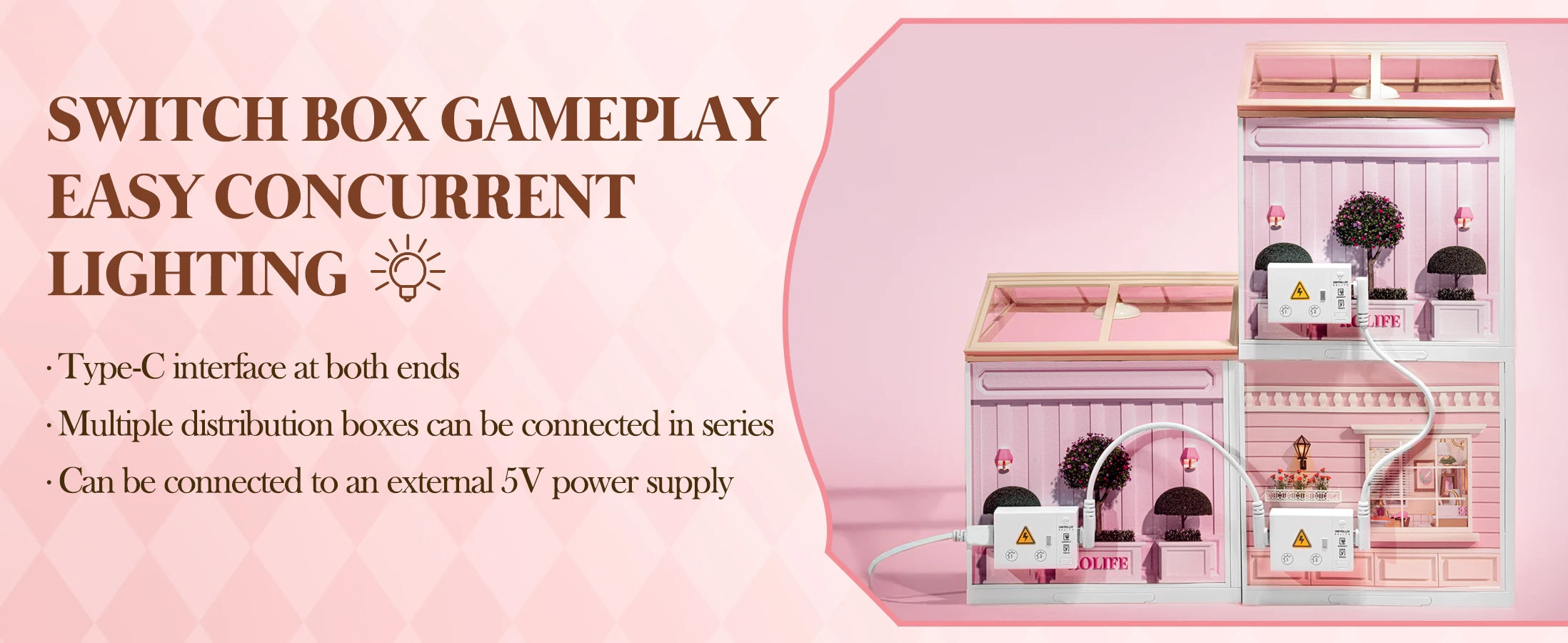 Robotime Rolife 3D Puzzle Lovely Pink Bedroom DIY Miniature House Kit Building Blocks Gift Girls Kids