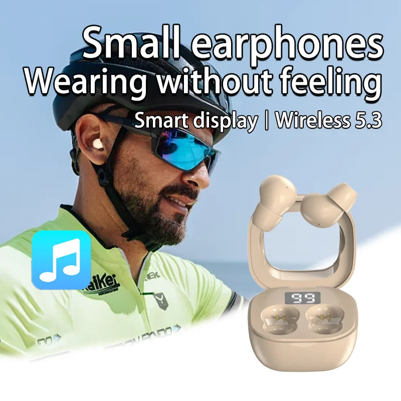SHUKE SK19 Mini Invisible Earbuds Bluetooth 5.3 – Sleep & Sport, IPX5 Waterproof, 480H Standby