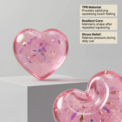 Heart Shaped Squishy Fidget Toy Soft Fast Rebound Sensory Squeeze Pink Blue Purple