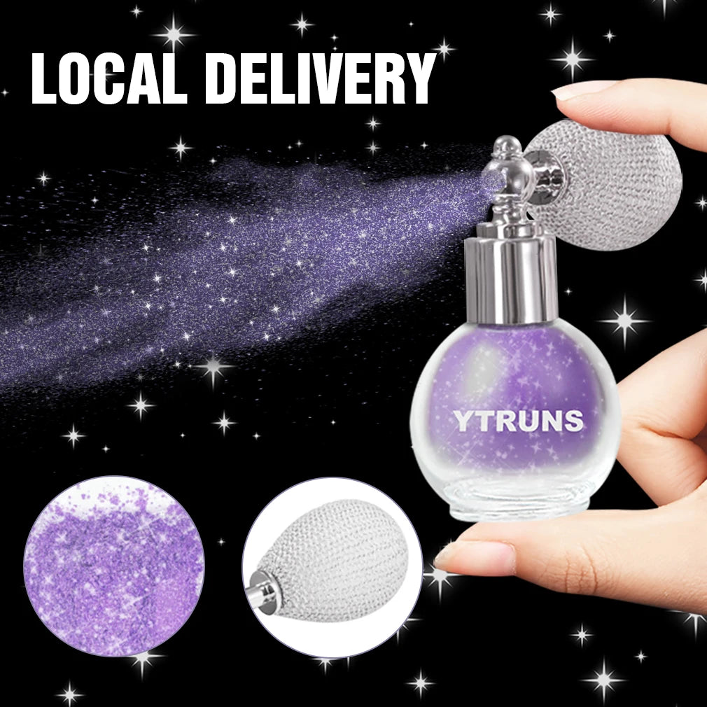 Star Glitter Spray, Body Makeup Highlighter, 3D Glitter Laser Fine Powder, Suitable For Performance And Dance, Clavicle And Body