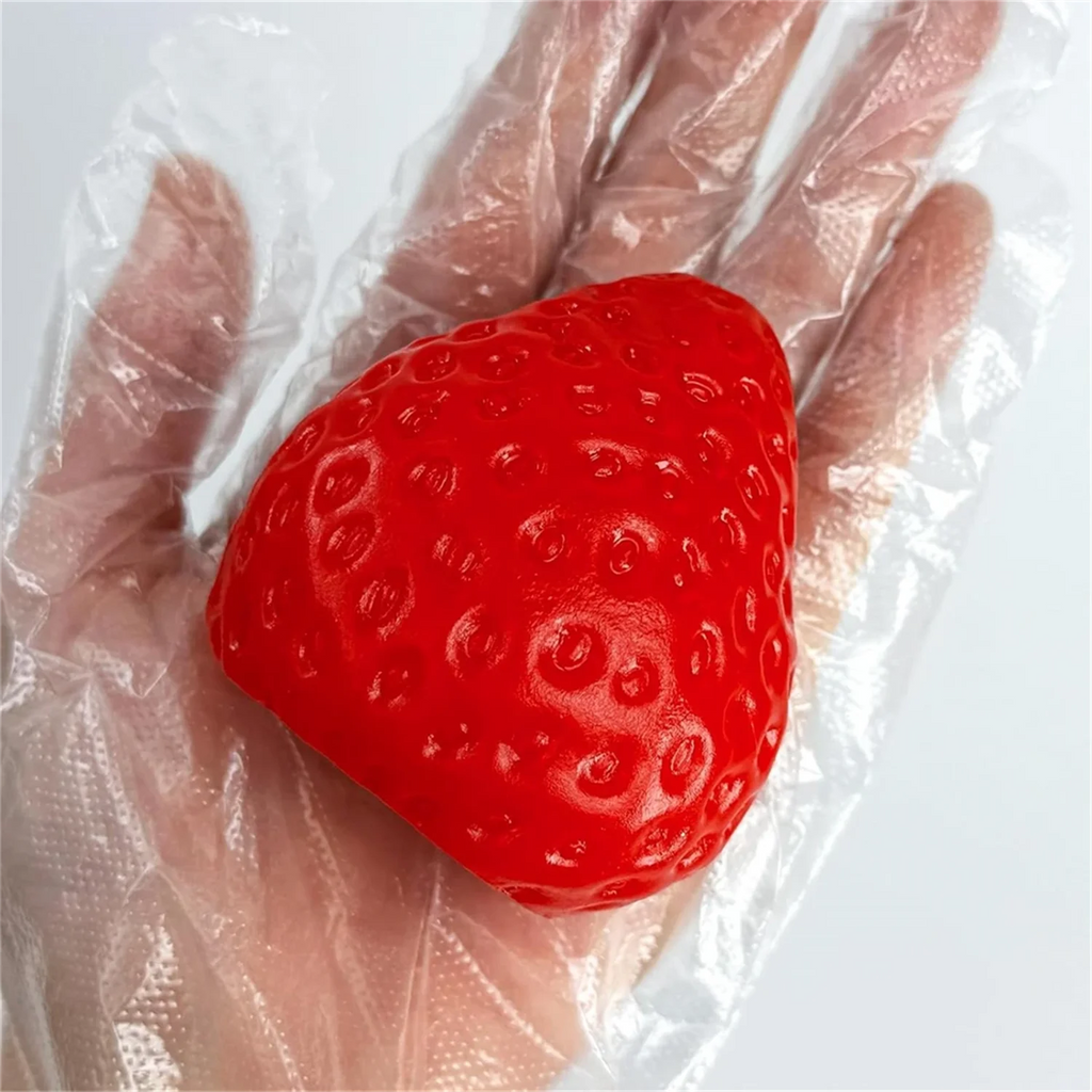1pcs Taba Squishies Strawberry Fruit Squeeze Toys Kawaii Sticky Stress Fidget Toy Gift Perfect Desk Accessory for Kids Adults